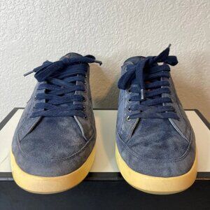 Prada 2646 Navy Blue Suede Casual Sneaker Shoes Low Top Men's 9.5 UK/10.5 US